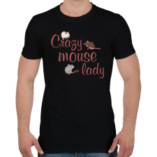 PRINTFASHION Őrült egeres hölgy - Férfi póló - Fekete férfi póló