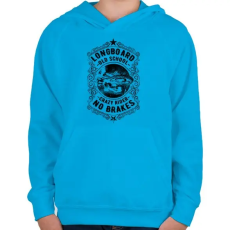 PRINTFASHION Őrült gördeszkás - Gyerek kapucnis pulóver - Azúrkék