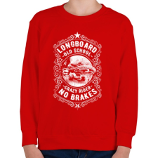 PRINTFASHION Őrült gördeszkás  - Gyerek pulóver - Piros gyerek pulóver, kardigán