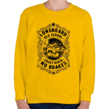 PRINTFASHION Őrült gördeszkás - Gyerek pulóver - Sárga gyerek pulóver, kardigán