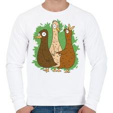 PRINTFASHION Őrült kacsák - Férfi pulóver - Fehér férfi pulóver, kardigán
