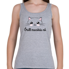 PRINTFASHION Őrült macskás nő - Női atléta - Sport szürke női trikó