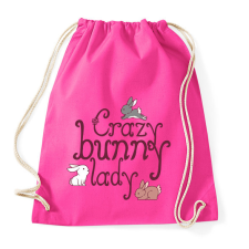 PRINTFASHION Őrült nyuszis hölgy - Sportzsák, Tornazsák - Fukszia tornazsák