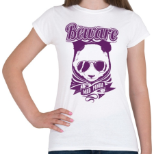 PRINTFASHION Őrült panda - Női póló - Fehér női póló