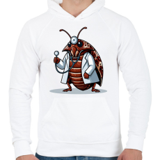 PRINTFASHION Orvos - Férfi kapucnis pulóver - Fehér
