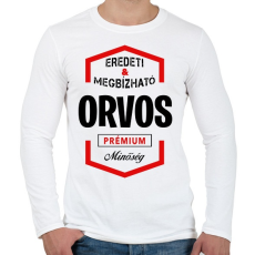 PRINTFASHION Orvos prémium minőség - Férfi hosszú ujjú póló - Fehér