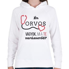 PRINTFASHION Orvos varázserő - Női kapucnis pulóver - Fehér női pulóver, kardigán