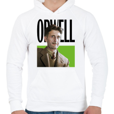 PRINTFASHION Orwell - Önarckép - Férfi kapucnis pulóver - Fehér