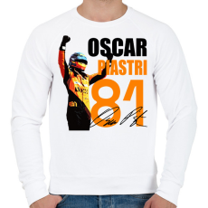 PRINTFASHION Oscar Piastri - Férfi pulóver - Fehér