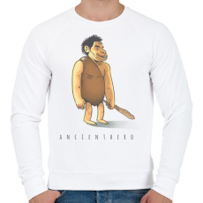 PRINTFASHION ősember - Férfi pulóver - Fehér