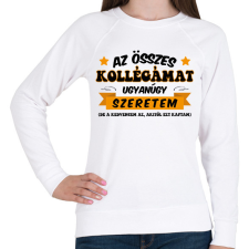 PRINTFASHION Összes kollégámat - Női pulóver - Fehér női pulóver, kardigán