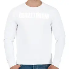 PRINTFASHION Összetöröm - Férfi pulóver - Fehér férfi pulóver, kardigán
