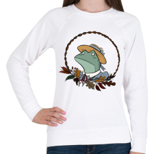 PRINTFASHION Őszi béka - Női pulóver - Fehér női pulóver, kardigán