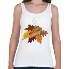 PRINTFASHION Őszi pite - Női atléta - Fehér női trikó