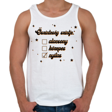 PRINTFASHION Őszinteség szintje - Férfi atléta - Fehér atléta, trikó