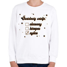 PRINTFASHION Őszinteség szintje - Gyerek pulóver - Fehér gyerek pulóver, kardigán