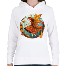 PRINTFASHION Ősztündér - Női kapucnis pulóver - Fehér női pulóver, kardigán