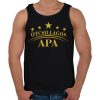 PRINTFASHION ötcsillagos apa - Férfi atléta - Fekete