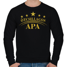 PRINTFASHION ötcsillagos apa - Férfi pulóver - Fekete férfi pulóver, kardigán