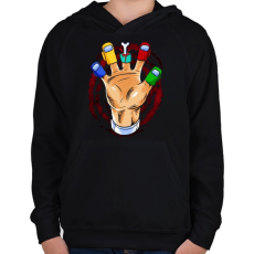 PRINTFASHION Ötös - Gyerek kapucnis pulóver - Fekete