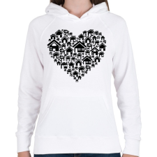 PRINTFASHION Otthon - Női kapucnis pulóver - Fehér női pulóver, kardigán