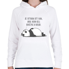 PRINTFASHION Otthon - Női kapucnis pulóver - Fehér