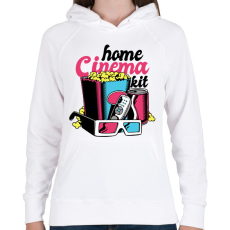 PRINTFASHION Otthoni mozi - Női kapucnis pulóver - Fehér