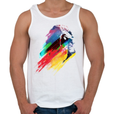 PRINTFASHION Our hero lion - Férfi atléta - Fehér atléta, trikó