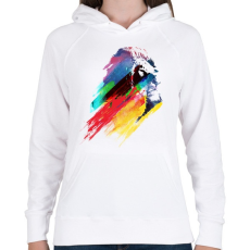 PRINTFASHION Our hero lion - Női kapucnis pulóver - Fehér