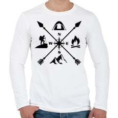 PRINTFASHION outdoor - Férfi hosszú ujjú póló - Fehér