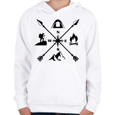PRINTFASHION outdoor - Gyerek kapucnis pulóver - Fehér gyerek pulóver, kardigán