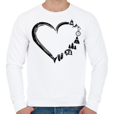 PRINTFASHION outdoor szív - Férfi pulóver - Fehér férfi pulóver, kardigán