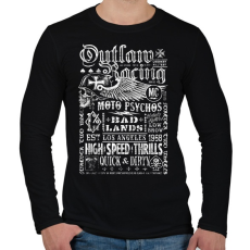 PRINTFASHION outlaw - Férfi hosszú ujjú póló - Fekete