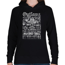 PRINTFASHION outlaw - Női kapucnis pulóver - Fekete
