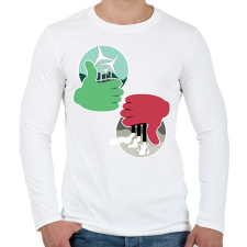 PRINTFASHION Óvd a természetet!  - Férfi hosszú ujjú póló - Fehér férfi póló