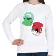 PRINTFASHION Óvd a természetet!  - Női pulóver - Fehér női pulóver, kardigán