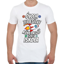 PRINTFASHION ÓVODA TELJESÍTVE - Férfi póló - Fehér férfi póló