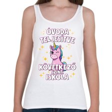 PRINTFASHION Óvoda teljesítve - Női atléta - Fehér női trikó