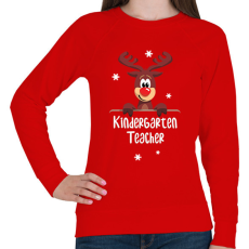 PRINTFASHION Óvónő póló karácsonyra - Női pulóver - Piros