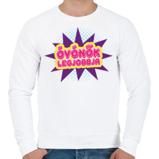 PRINTFASHION Óvónők legjobbja - Férfi pulóver - Fehér