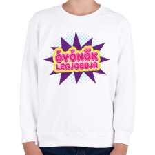 PRINTFASHION Óvónők legjobbja - Gyerek pulóver - Fehér gyerek pulóver, kardigán