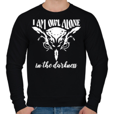 PRINTFASHION Owl alone - Férfi pulóver - Fekete