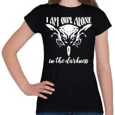PRINTFASHION Owl alone - Női póló - Fekete