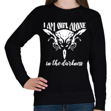 PRINTFASHION Owl alone - Női pulóver - Fekete női pulóver, kardigán