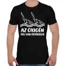 PRINTFASHION Oxigén - Férfi póló - Fekete férfi póló