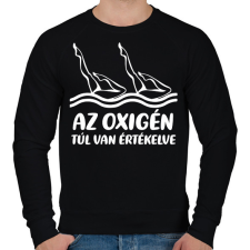 PRINTFASHION Oxigén - Férfi pulóver - Fekete férfi pulóver, kardigán