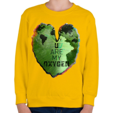 PRINTFASHION Oxigénem - Gyerek pulóver - Sárga gyerek pulóver, kardigán