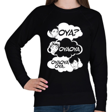 PRINTFASHION Oya? Oya Oya! - Női pulóver - Fekete