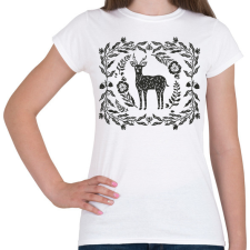 PRINTFASHION Őz az erdőben - Női póló - Fehér női póló