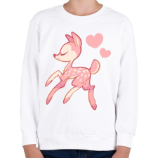 PRINTFASHION Őzike - Gyerek pulóver - Fehér gyerek pulóver, kardigán